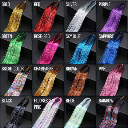 🎁 Set da 14 accessori glitterati in raso per capelli ✨