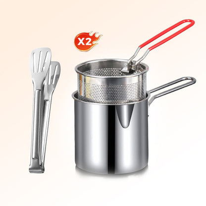 🔥 -50% Oggi: Friggitrice Multifunzione in Acciaio Inox 304 – Certificata alimentare, design anti-schizzi e cestello filtrante per patatine croccanti e pollo dorato, senza olio su muri e mani.