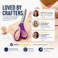 🔥 -50% Oggi: Forbici a Zig-Zag in Acciaio Inox ✂️ – Manici ergonomici imbottiti, taglio decorativo perfetto per cucito, trapunte e scrapbooking.