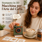 ☕🎄 Idea Regalo di Natale per Amanti del Caffè – Macchina per Latte Art 3D con Stencil | Divertente Coffee Art Maker ✨🎁
