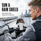 🏍️Supporto telefono moto con mini visiera casco! Proteggi il telefono da sole e pioggia durante la guida, stabile e anti vibrazione.