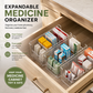 🔥 -50% Oggi: Organizer per Medicinali Telescopico Trasparente – Estensibile, con scomparti regolabili, tiene in ordine farmaci e accessori. Perfetto per armadietto, bagno e cassetto.