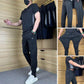 💎👕 53% RABATT! Zweiteiliges Sport-Set für Herren – Kurzarm-T-Shirt & Lange Hose | Atmungsaktiv, bequem & ideal für Training oder Freizeit 🏃‍♂️