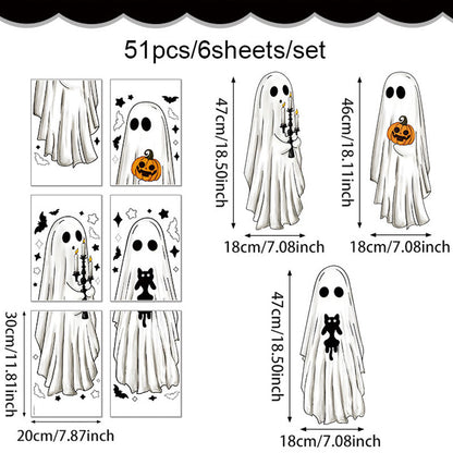 🔥 Ultimo Giorno -50%: Adesivi Statici per Finestre con Fantasmi di Halloween – Decorazioni carine e divertenti, si attaccano senza colla e si rimuovono facilmente.