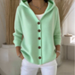 ⏳Limitiertes 53% Rabatt⏰Strickjacke mit Kapuze und Knopfleiste für Damen🧥🌈
