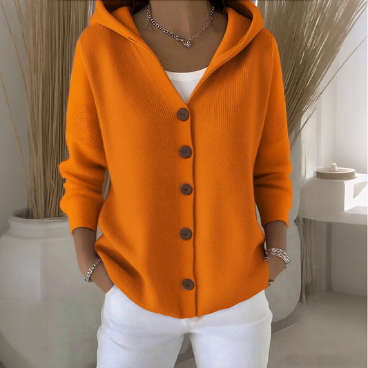 ⏳Limitiertes 53% Rabatt⏰Strickjacke mit Kapuze und Knopfleiste für Damen🧥🌈