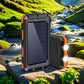 ☀️Powerbank solare da 10000 mAh, caricabatterie solare con doppia lampada a LED, powerbank da viaggio e campeggio #TOP PICKS