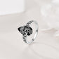 🔥 Promo Flash -50%: Anello Romantico Regolabile – Stile Boho con Pietra Nera, Motivo Floreale Vintage e Dettagli Scintillanti. Fascino Intramontabile e Misterioso. ✨🌙
