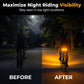 🚴 Sconto del 50% subito! 🔦 Indicatori di direzione wireless per biciclette – Ricaricabili, impermeabili e ideali per la sicurezza notturna 💡