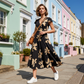 👗 53% RABATT! 🌺 Damen Freizeitkleid mit Print, V-Ausschnitt & Rüschen – Leichter Stoff & romantischer Stil – Perfekt für warme Tage, Strand oder einen feminine Look im Alltag ☀️✨