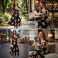 👗 53% RABATT! 🌺 Damen Freizeitkleid mit Print, V-Ausschnitt & Rüschen – Leichter Stoff & romantischer Stil – Perfekt für warme Tage, Strand oder einen feminine Look im Alltag ☀️✨