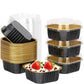🍰 Set di stampi monoporzione per mini torte, SCONTO 50%! Pirottini in alluminio con coperchi, porzioni da 5 oz, facili da pulire per feste e regali ⚡
