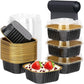 🍰 Set di stampi monoporzione per mini torte, SCONTO 50%! Pirottini in alluminio con coperchi, porzioni da 5 oz, facili da pulire per feste e regali ⚡