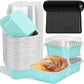 🍰 Set di stampi monoporzione per mini torte, SCONTO 50%! Pirottini in alluminio con coperchi, porzioni da 5 oz, facili da pulire per feste e regali ⚡