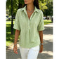 🎁Neuwaren 58% Rabatt💥Damen Kurzarmshirt – Gestreift & Lässig 🌿 Für Alltag & Freizeit
