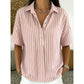 🎁Neuwaren 58% Rabatt💥Damen Kurzarmshirt – Gestreift & Lässig 🌿 Für Alltag & Freizeit