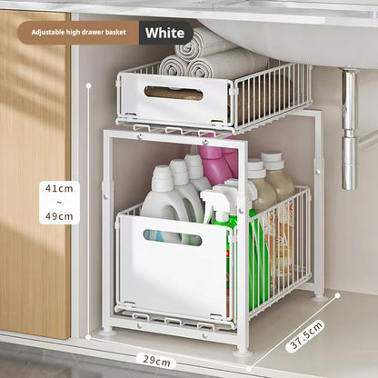 🔥 -50% Oggi: Scaffale in Acciaio a Doppio Strato per Cucina e Bagno – Tiene in ordine e sostiene anche le bottiglie pesanti, senza montaggio e pronto in 1 minuto! 🛠️✨