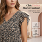 🎁Neuwaren 52% Rabatt💥Blumen-Peplum-Top mit V-Ausschnitt & Rüschenärmeln – Sommerliches Damenoberteil für Büro & Freizeit