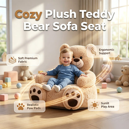 🧸Cartoon Animal Plush Kids Sofa Cushion Seat Teddy Bear Chair (Kinder-Plüschsofa in Teddybär-Form)