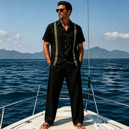 ⏳🔥LIMITED-TIME 50% OFF! 🌊Men's Breathable Shirt & Pants 2-Piece Set