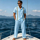 ⏳🔥LIMITED-TIME 50% OFF! 🌊Men's Breathable Shirt & Pants 2-Piece Set