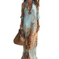 🎁New Arrival 50% OFF💥Women's Elegant Retro Print Maxi Dress