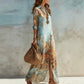 🎁New Arrival 50% OFF💥Women's Elegant Retro Print Maxi Dress