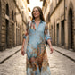 🎁New Arrival 50% OFF💥Women's Elegant Retro Print Maxi Dress