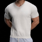 👕 LIMITED-TIME 50% OFF! ✨ Breathable V-Neck Knit Tee – Textured Finish, Athletic Fit, Gym to Street 🏋️