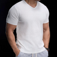 👕 LIMITED-TIME 50% OFF! ✨ Breathable V-Neck Knit Tee – Textured Finish, Athletic Fit, Gym to Street 🏋️