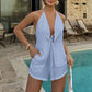 ☀️ Sexy Backless Halter Top & Shorts Set – Dress it down with flip-flops or up with wedges. A versatile co-ord that transitions seamlessly from poolside cocktails to summer brunches. Lightweight, comfortable & effortlessly chic 🥂