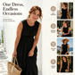 Women's Sleeveless Round Neck Wrap-Waist Maxi Dress