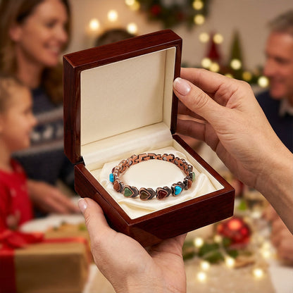 🔥 Offerta Limitata: Bracciale Magnetico in Finitura Rame Anticato – Eleganza Vintage con Pietre Sintetiche Incastonate e Design Unisex. Stile Senza Tempo per Tutti. ✨