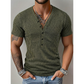 Men's Spring Textured Dual-Color Striped V-Neck Tee 👕 Bold Stripes, Deep V – A Modern Athletic Fit for Training & Beyond ✨