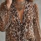 🎁New Arrivals 51% OFF🌸 Leopard V-Neck Tie Top – Wild Feminine Flair ⏰