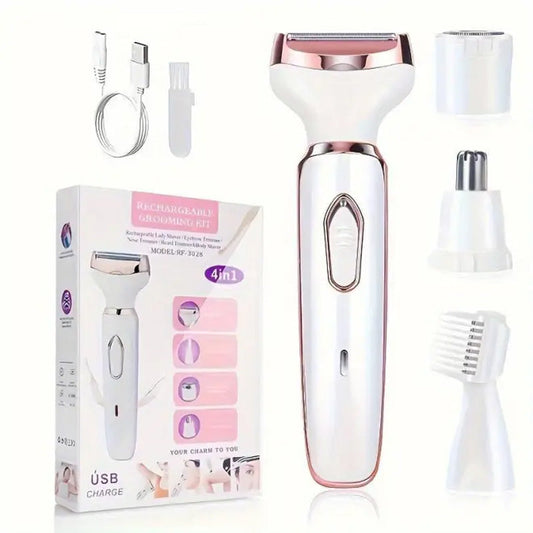 ⏳🔥LIMITED-TIME 53% OFF! ⏰4-In-1 Electric Cordless Lady Body Hair Shaver