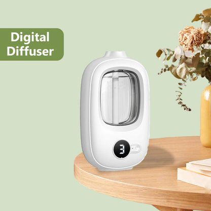🌿 Diffusore di Aromi Automatico a Ultrasuoni – Display Digitale, 4 Modalità, Batteria 1500 mAh | Da Parete o Tavolo, Copertura fino a 80 m² ✨