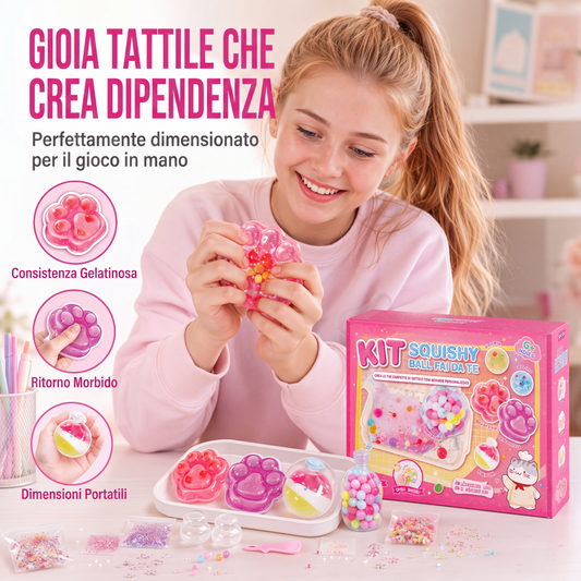 🔥 -50% Oggi: Kit Fai-da-Te Squishy Ghiaccio Fritto con Design Zampa di Gatto – Crea il tuo giocattolo morbido e profumato, divertente e rilassante. Perfetto per bambini e bambine.