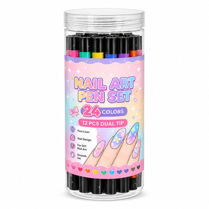 🔥 -50% Oggi: Set Penne per Nail Art a Doppia Punta – 24 colori vibranti, tratti precisi e riempimento fluido. Ideale per manicure fai da te. 💅🎨