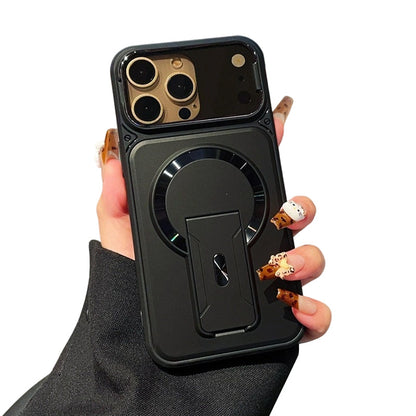 🔥 -50% Oggi: Cover Magnetica con Protezione Obiettivo Pieghevole e Supporto Invisibile – Anello magnetico potente, PC opaco premium, design sottile. Per iPhone 13–17, 3 colori.