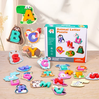 🔥 Promo Flash -50%: Giocattolo in Legno con Lettere e Animali Abbinabili – Bordi lisci e pezzi facili da afferrare, per imparare l’alfabeto divertendosi. Ideale per bambini in età prescolare.