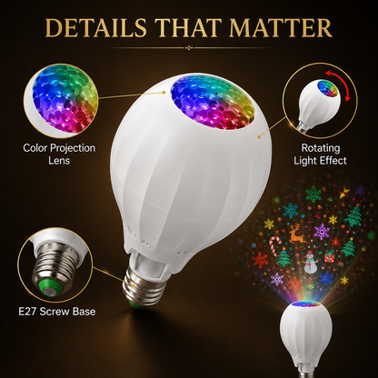 🔥 -50% Oggi: Proiettore Rotante Colorato per Atmosfera Natalizia – Crea giochi di luce magici su pareti e soffitto, perfetto per decorare casa, negozio o giardino durante le feste.