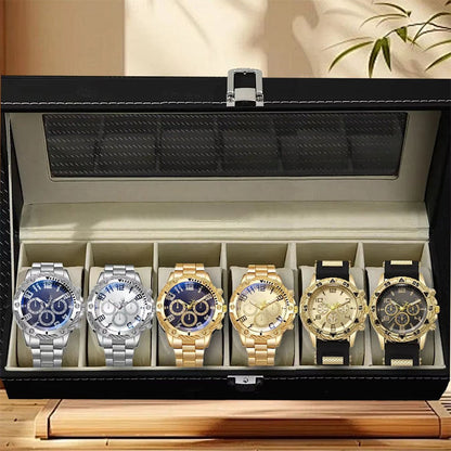 🔥 -50% Oggi: Set di 6 Orologi da Uomo – Collezione elegante con scatola regalo stilizzata, perfetta per ogni occasione. Stili versatili per lavoro, tempo libero e cerimonie.