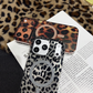 🐆🧲 Cover magnetica leopardata per smartphone – Protezione antiurto, allineamento magnetico e finitura trendy