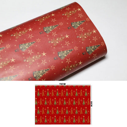 🔥 -50% Oggi: Carta Kraft Natalizia Vintage per Regali – Fiocchi di neve, alberi e renna. Fogli 70×50 cm, kraft 100 g opaco e antistrappo. Ideale per bouquet, card e fai da te. 🎄✨