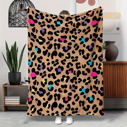🐆 Coperta Plaid Morbida con Stampa Leopardata 🛋️ | Calda, Soffice e di Design ✨ | Ideale per Divano e Letto 💤
