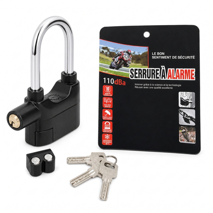 Lucchetto antifurto con allarme da 110 dB in lega di alluminio da 70 mm
