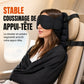 Set da viaggio con cuscino e mascherina 3D, cinghie regolabili