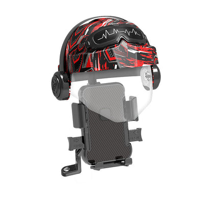 🏍️Supporto telefono moto con mini visiera casco! Proteggi il telefono da sole e pioggia durante la guida, stabile e anti vibrazione.